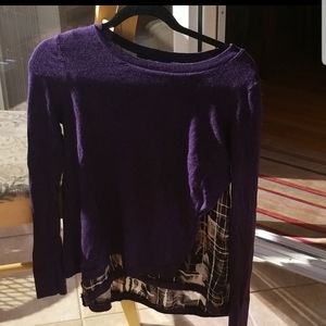 Simply vera purple sweater  graphic inset small